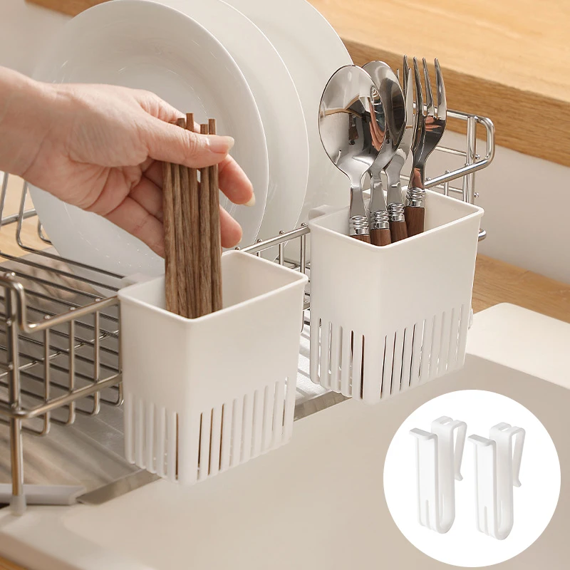 1 Pc Hanging Plastic Drainage Organizer Storage Basket Kitchen Bathroom Mini Organizers Portable Storage Box Container
