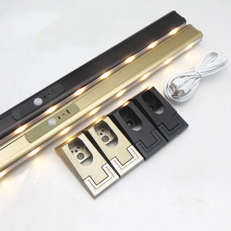 Aqumotic Armoire Hanger Cloth Pole LED Light Human Induction Lamp 1pc Charging Accessories for Wardrobe Free Tailoring Metal Rod