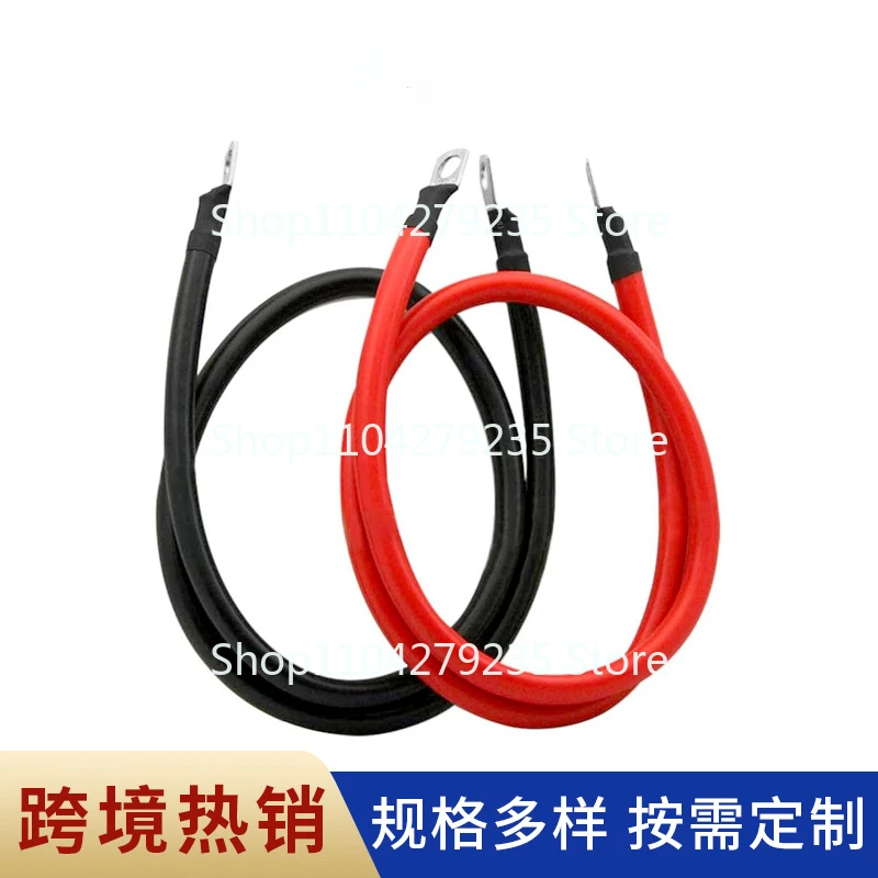 Cross-border supply of automobile and yacht battery cable 4AWG-1TF motorcycle pure copper  inverter 25 flat 