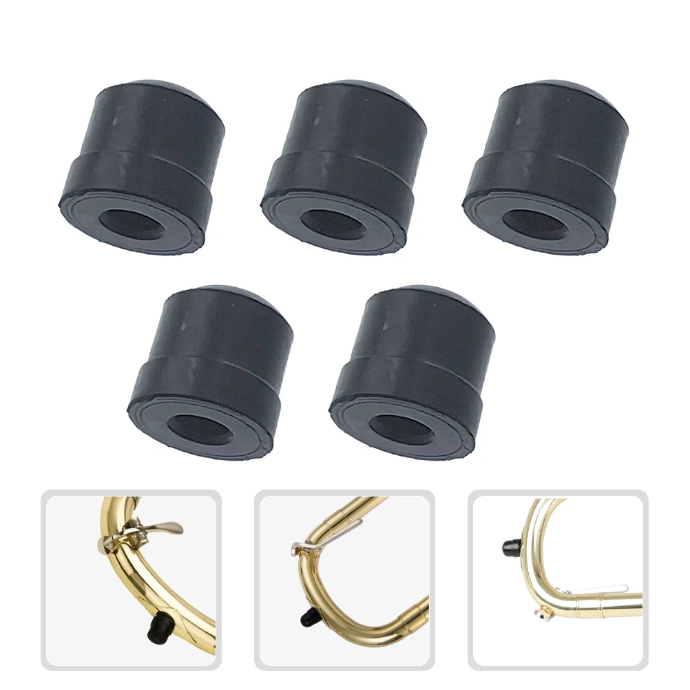 5Pcs Trombone Slide Rubber Protectors Trombone Rubber Stopper Trombone Slide Rubber Tip for Repair trumpet finger buttons