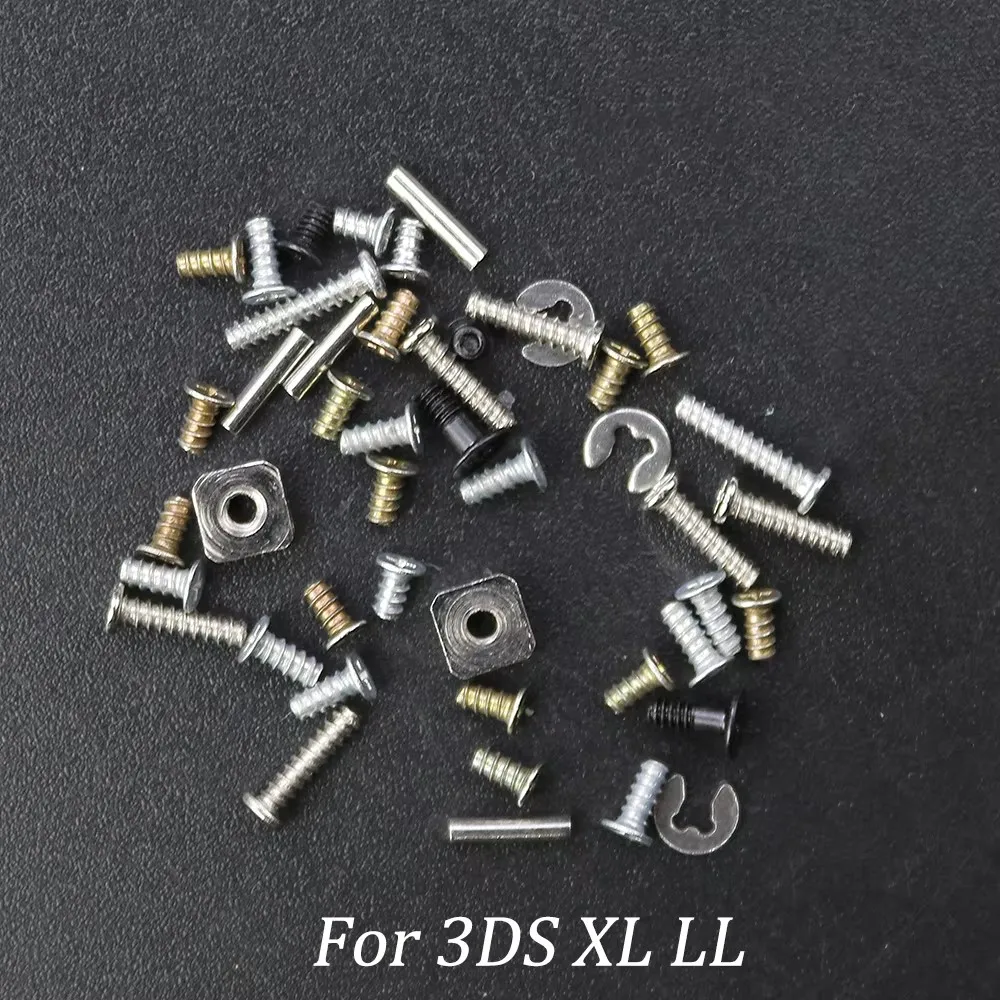1Set Screws Sets For 3DS LL XL For NDSL Full Set Of Screws Metal Parts LR Spring Nuts Metal Studs Repair Parts