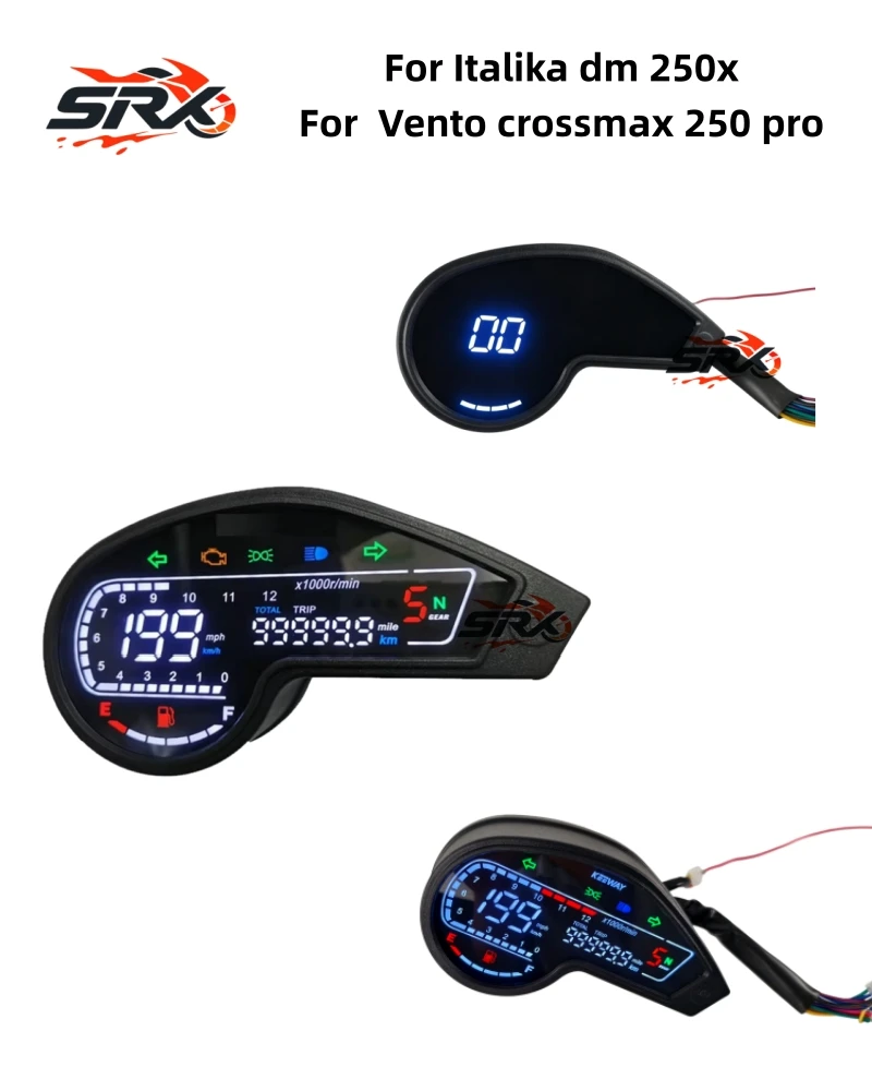 For Italika dm 250x Motorcycle Speedometer Moto Dashboard  Digital Meters Tachometer Odometer For  Vento crossmax 250 pro