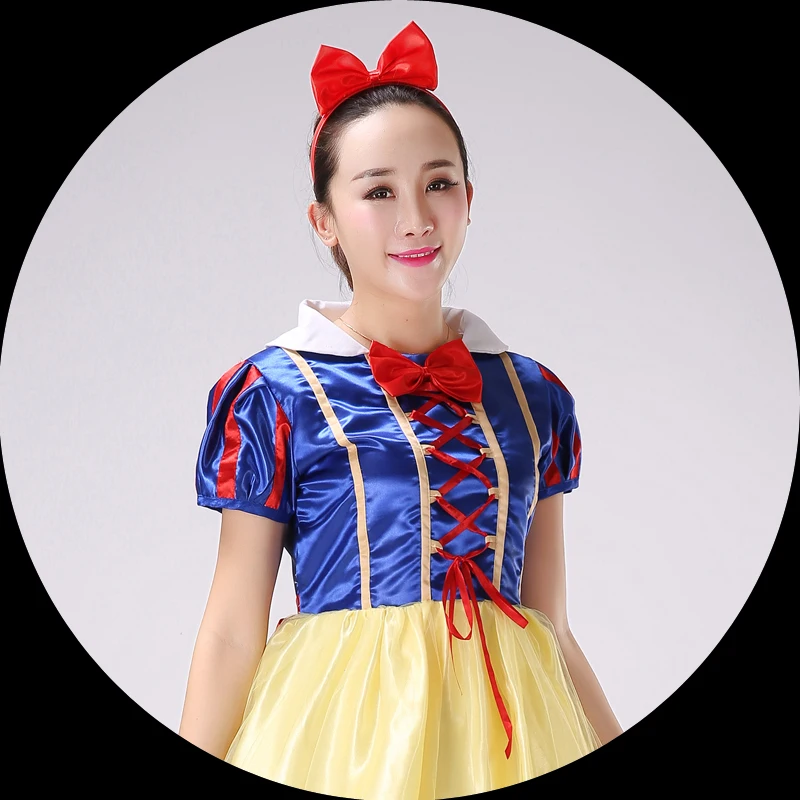 loween Improved Snow White Skirt Women's Adult Performance Long ort Version Cos Queen Adult Dr up Par Costume