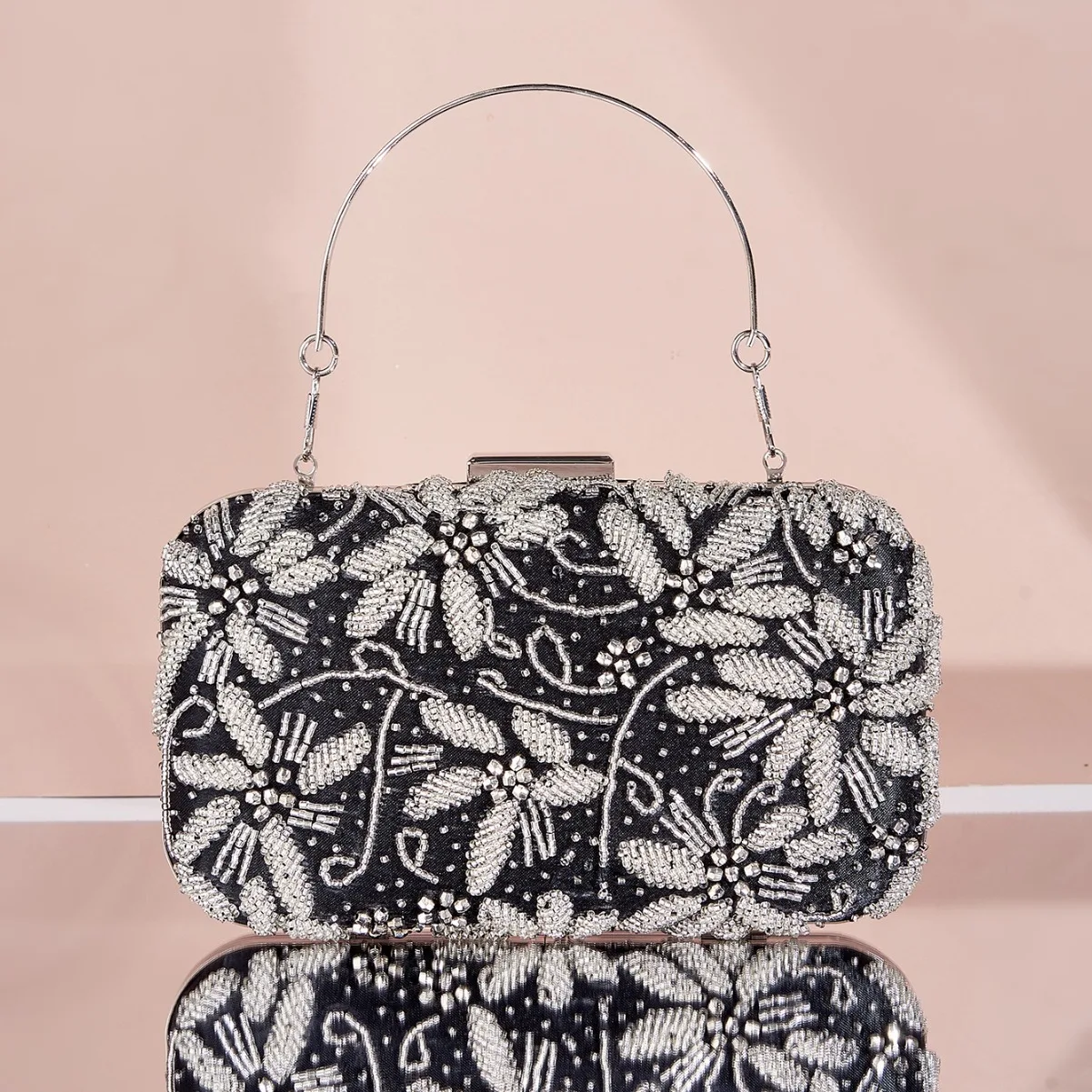 

Ele Embroidered Clutch Bag for Women Dinner Par Dr Code Handbag Evening Handheld Bag Faionable Youthful Sle