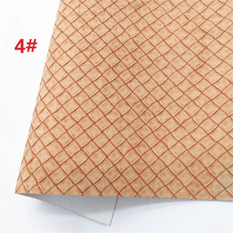 Black Gold Mixed Glitter Leather Plaids Tartans Printed Synthetic Leather Fabric Waffle Synthetic Leather For DIY 21x29CM Y466