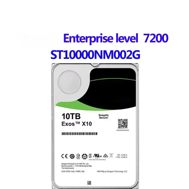 

ST10000NM002G Seagate EXOS X16 10 ТБ ST10000NM004G ST10000NM0010G SAS 3,5 "HDD 12 Гб/с 512e/4kn 7200 об/мин 256 Мб корпоративный жесткий диск
