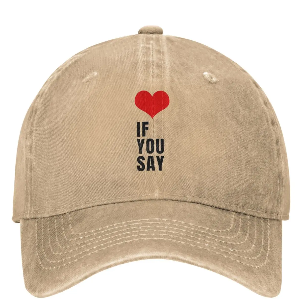 Only If You Say Yes Denim Baseball Cap Romance untold Running Hippie Trucker Hat Spring Men Adult Trendy Sun protection Caps