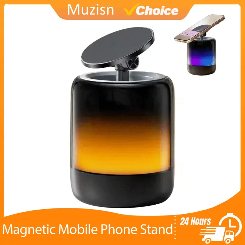 4-in-1 Magnetic Attraction Mobile Phone Stand Bluetooth Speaker With RGB Ambient Light For Mobile Phones Tablet Computer ipad