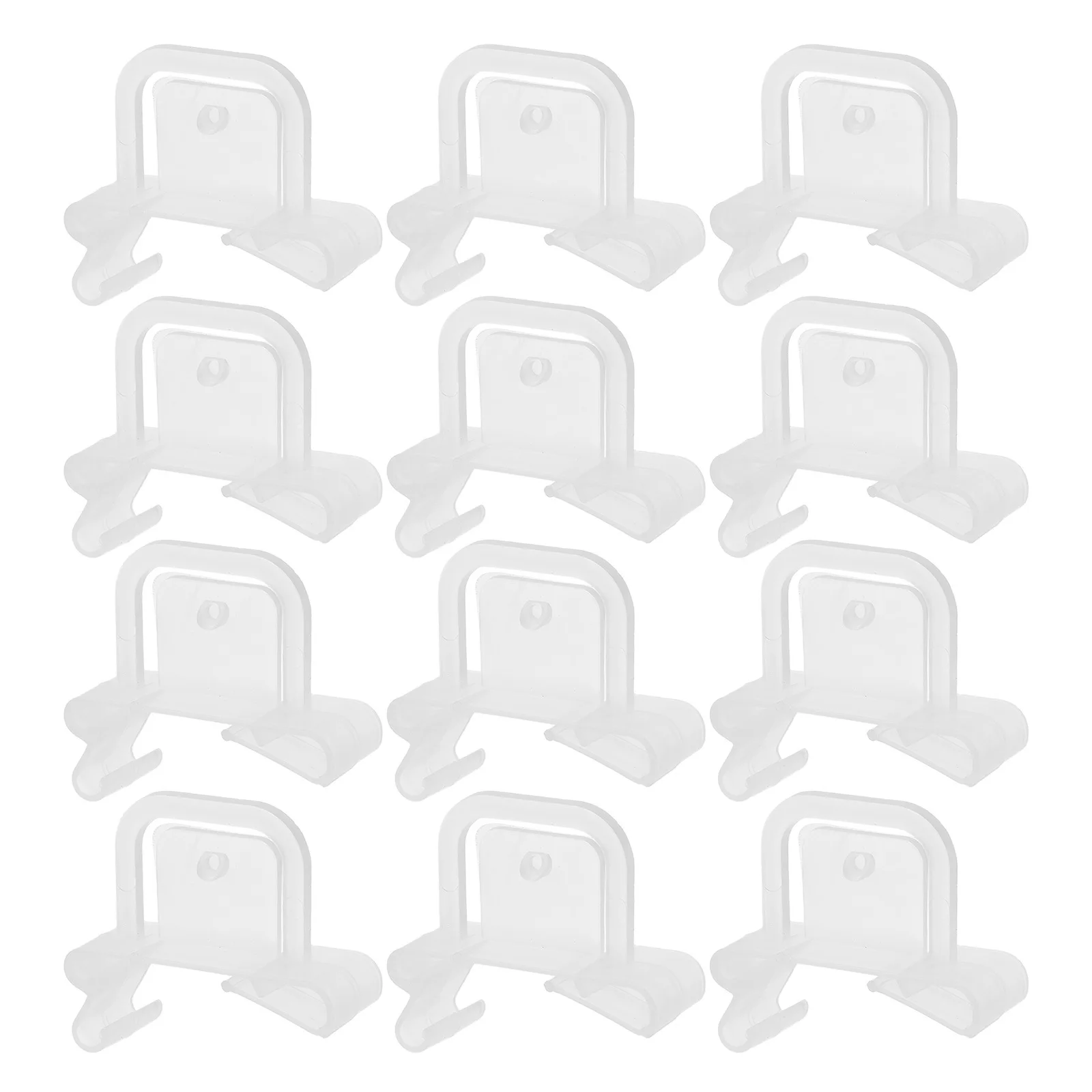 

100 Pcs Shelf Card Holder Clear Clips Buckle Price Folder Channel Plastic Grip Advertising for