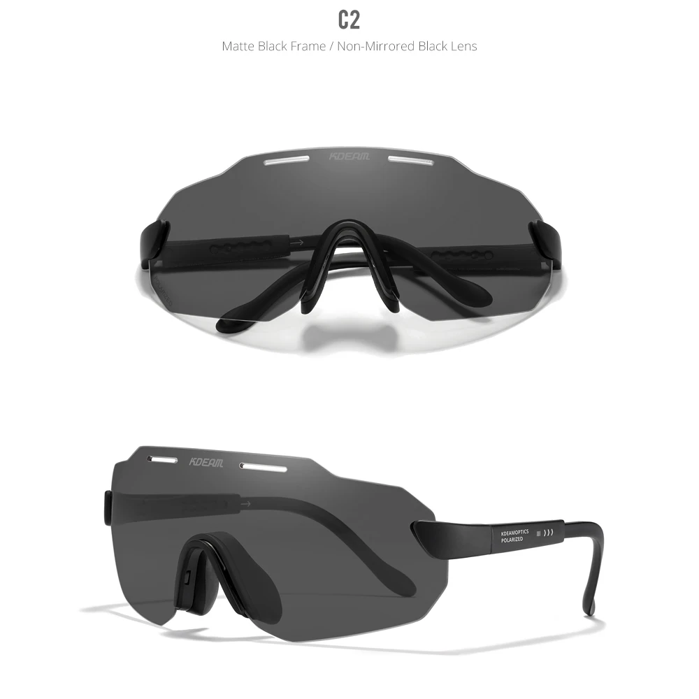KDEAM Hohe-Ende Radfahren Gläser Ultra Licht TR90 Material Photochrome/Polarisierte Sonnenbrille Männer Einstellbare Tempel Länge – Detail 17