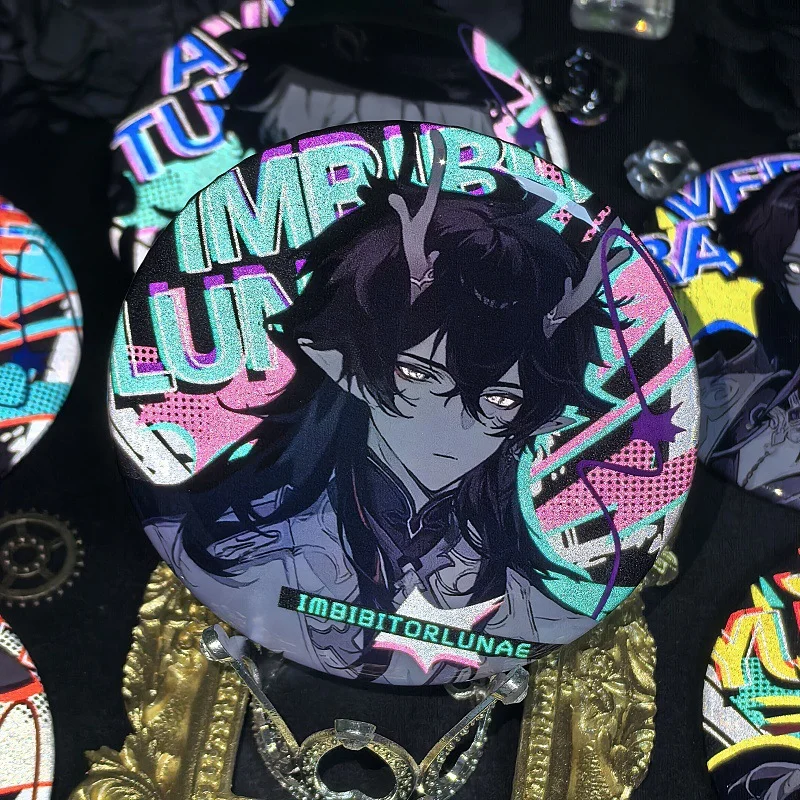 1PC Anime Games Honkai: Star Rail Boothill Aventurine Reflection Badges  Jewelry Collar Brooches Accessories Gifts For Friend