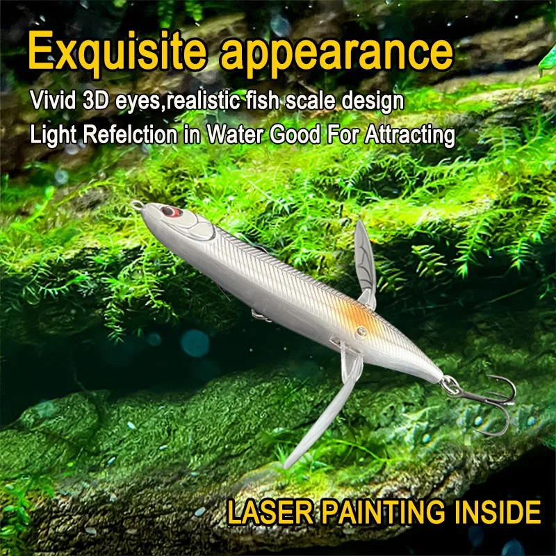 

1pcs 80mm6.5g New Dragonfly Topwater Crawler Bait Pencil Stickbait Lure for Bass FishImitation Insect Tractor Fake Lure