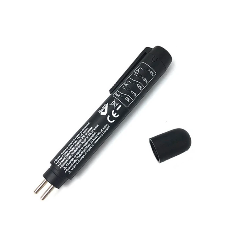 Mini Car Brake Water Moisture Fluid Tester For DOT3 DOT4 DOT5 LED Indicator Pen Tool Brake Diagnostic Testing Pen