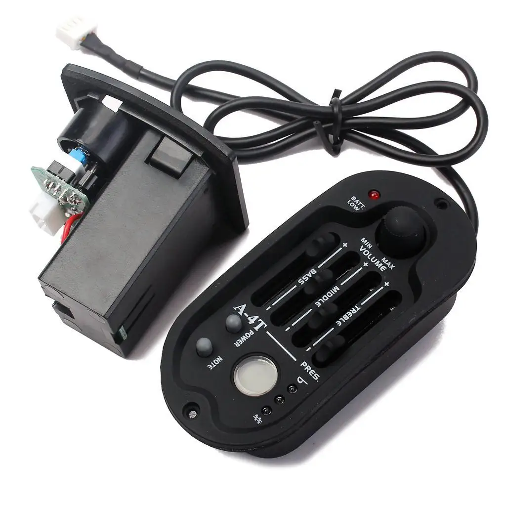 Guitar EQ Pickup Folk Guitar Preamp Kit Acoustic Transducer with Presence Mid Treble Bass Control for Rehearsal Use view 5