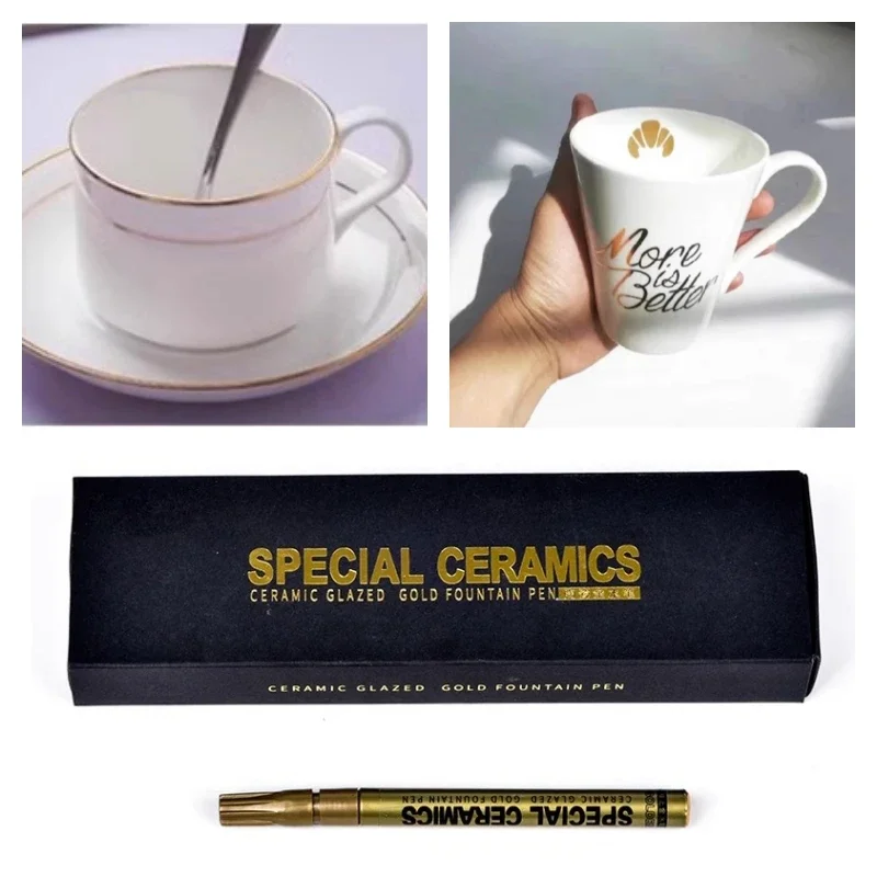 Ceramic Special Overglaze Painted Gold Water Pen DIY Pottery Handicrafts Drawing Pattern Tracing Edge Pen Crockery Making Tools