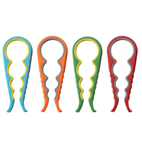 1PC 4-in-1 Multi-Function Non-Slip Kitchen Bottle Opener Twist Can Opener Labor-Saving Bottle Lid Opener for Easy Home Use