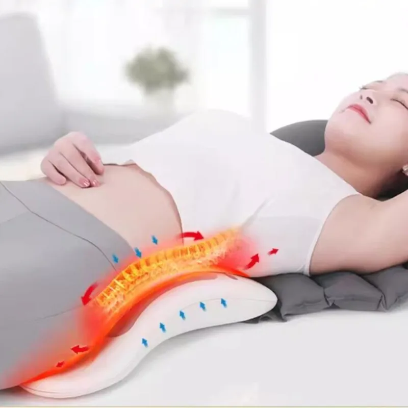

Electric Lumbar Traction Massager Inflatable Back Stretcher Device Adjustable Vibration Waist Massager Waist Spine Support Back