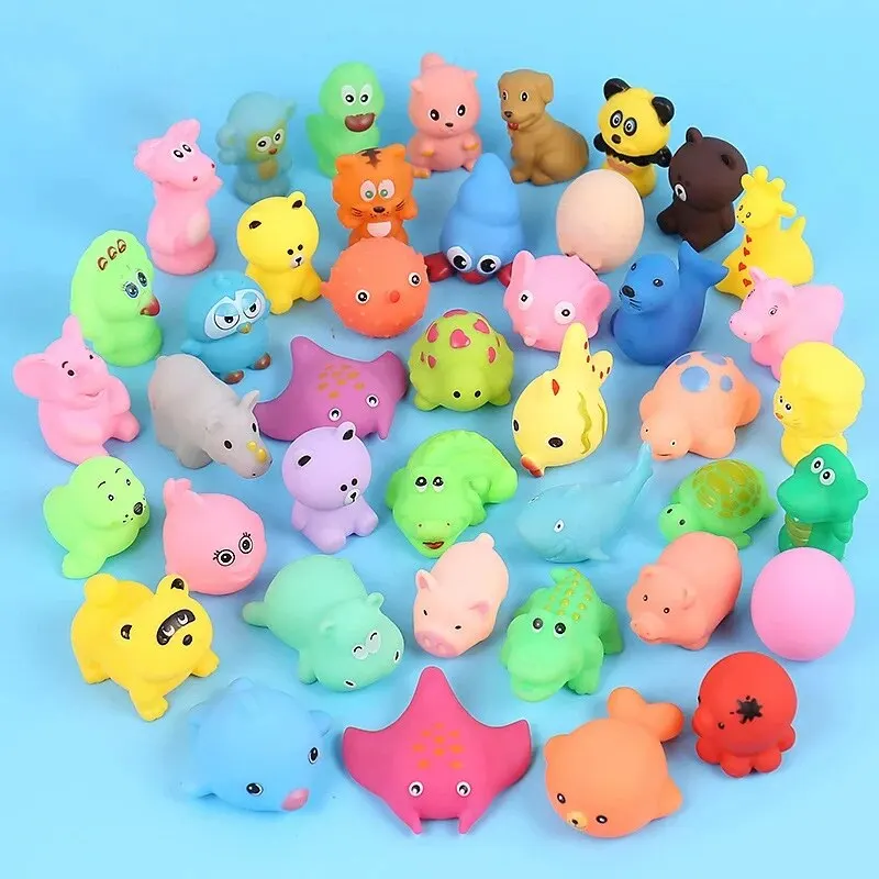 8 Pcs Set Bathing Toys Random Animal Bathing Splashing Sounds Small Toys