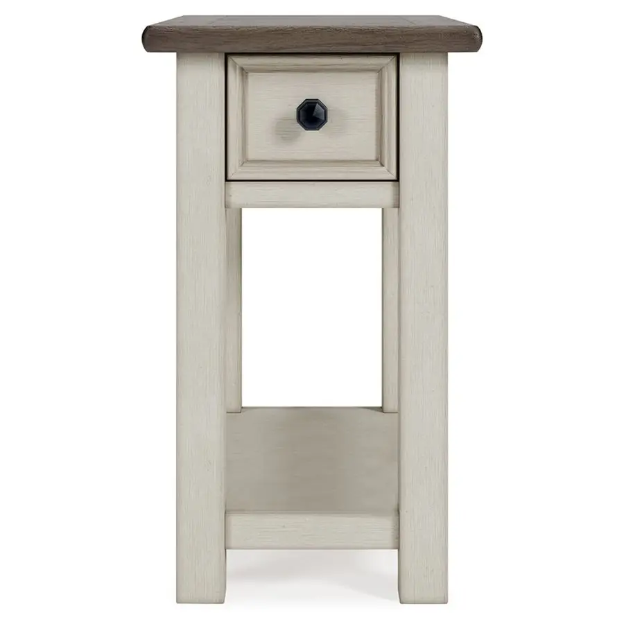 

Боковой столик для стула Bolanburg, USB-порта для зарядки, ящик, дубовое дерево, 14 Вт x 24,13 Г x 24,13 В, 2-цветный светло-коричневый усилитель Whitewash