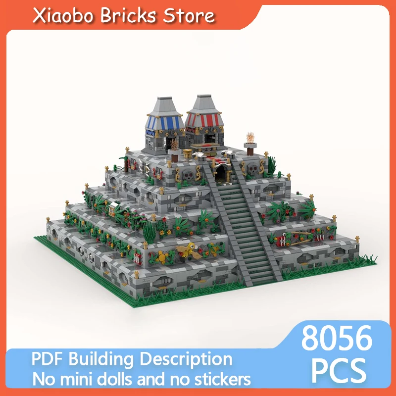 

Famous City Street View Model MOC Building Bricks Aztec Pyramid Modular Technology Gifts Holiday Assemble Children Toys Suit