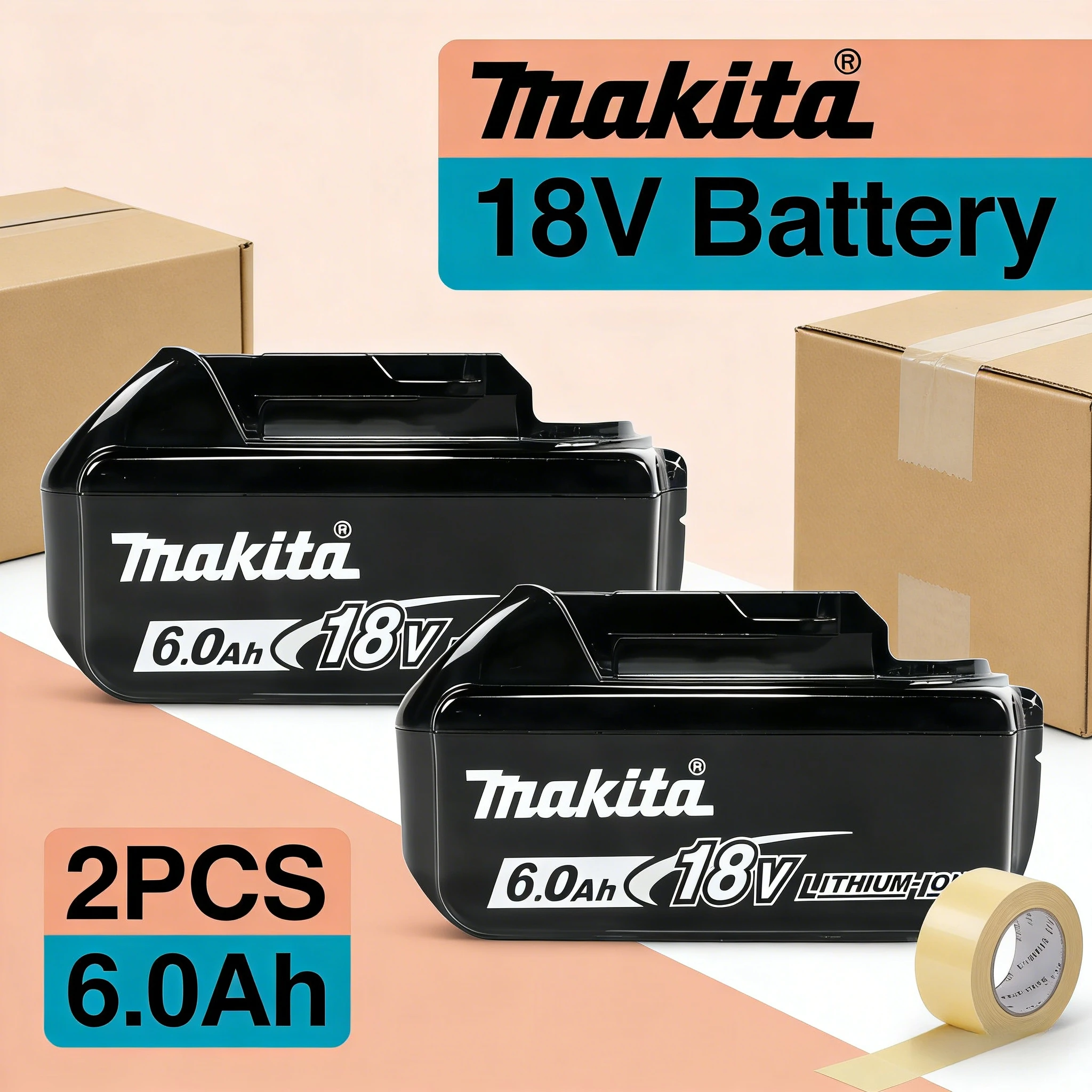 

Makita 18V battery for Makita tool operation 18650 rechargeable battery Makita 18V tool battery replaceable BL1860B+charger