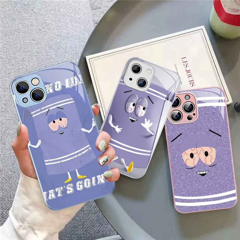 

S-South Park Towelie чехол для телефона iPhone 15 13 12 Mini 11 Pro XS Max X XR 14 Plus чехол из закаленного стекла