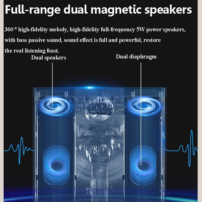 مكبر صوت بلوتوث صغير عتيق محمول Hifi صندوق تشغيل الموسيقى ستيريو نظام الصوت مشغل موسيقى لاسلكي ضوء دافئ مع فتحة بطاقة TF