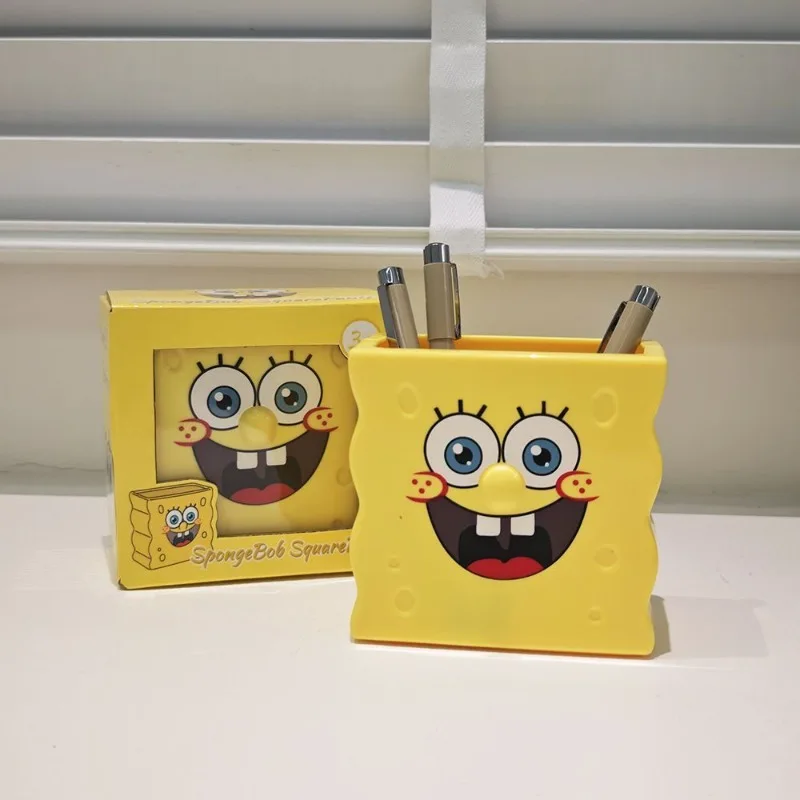 New 2026 Anime SpongeBob Flying Pig Doraemon Extra Large Capacity Pen Holder Makeup Brush Organizer Desk Storage Student Gifts