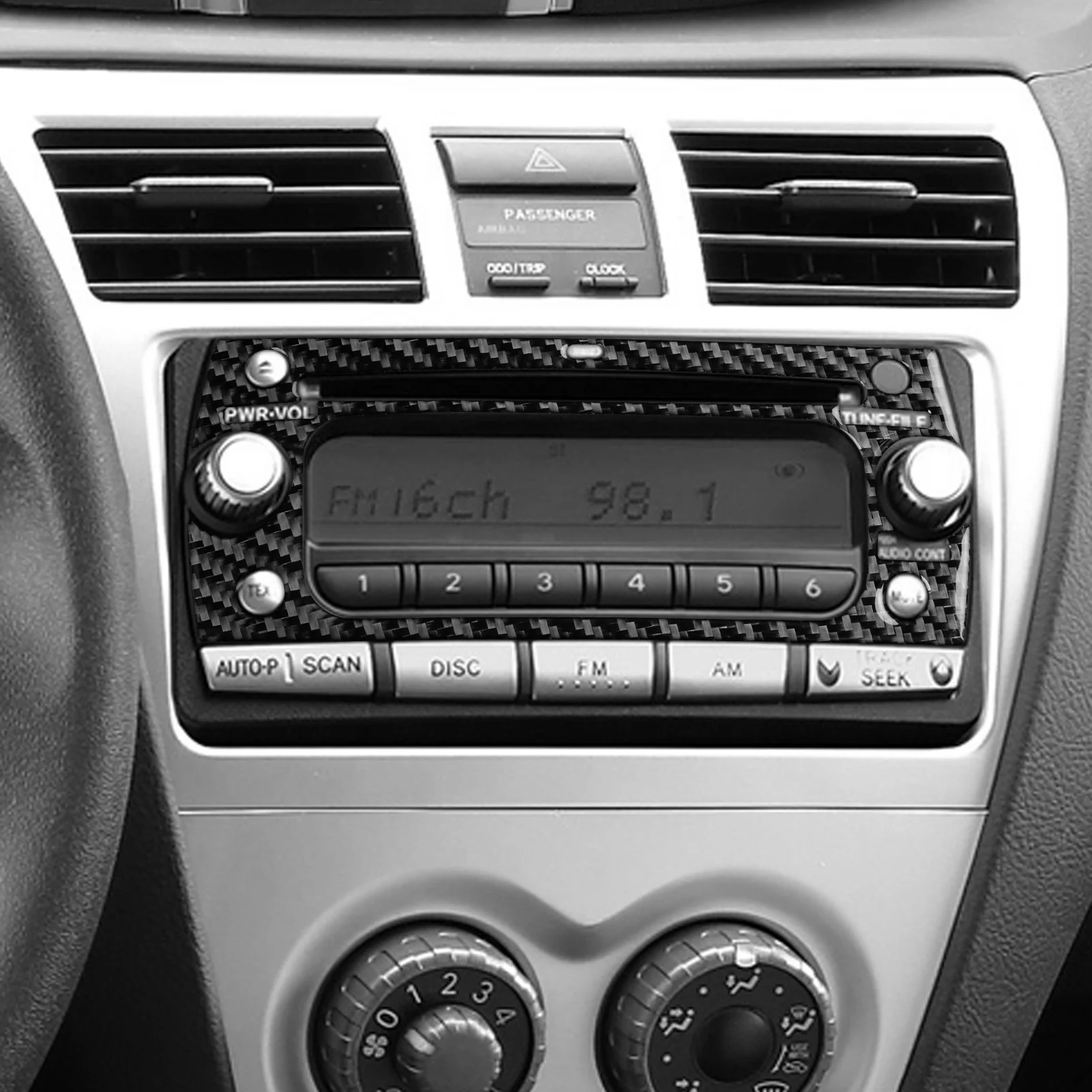 Real Carbon Fiber Car Accessories Center Console Set Trim Cover Soft Sticker For Toyota Yaris 2006 2007 2008 2009 2010 2011