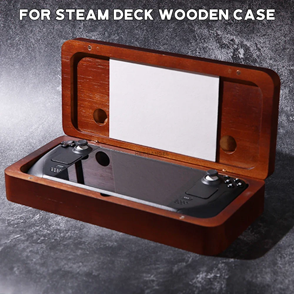 High-end Exquisite Wooden Magnetic Hard Storage Table Box For Steam Deck Anti-drop Shockproof Unique Style Storage Holder Case