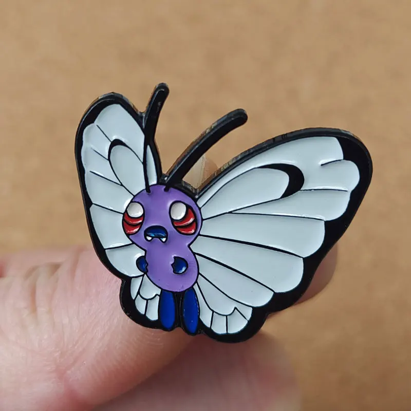 Pokemon Butterfree Enamel Pin Butterfly Brooch for Women Cartoon Lapel Pins Badges on Backpack Clothing Accessories Jewelry Gift