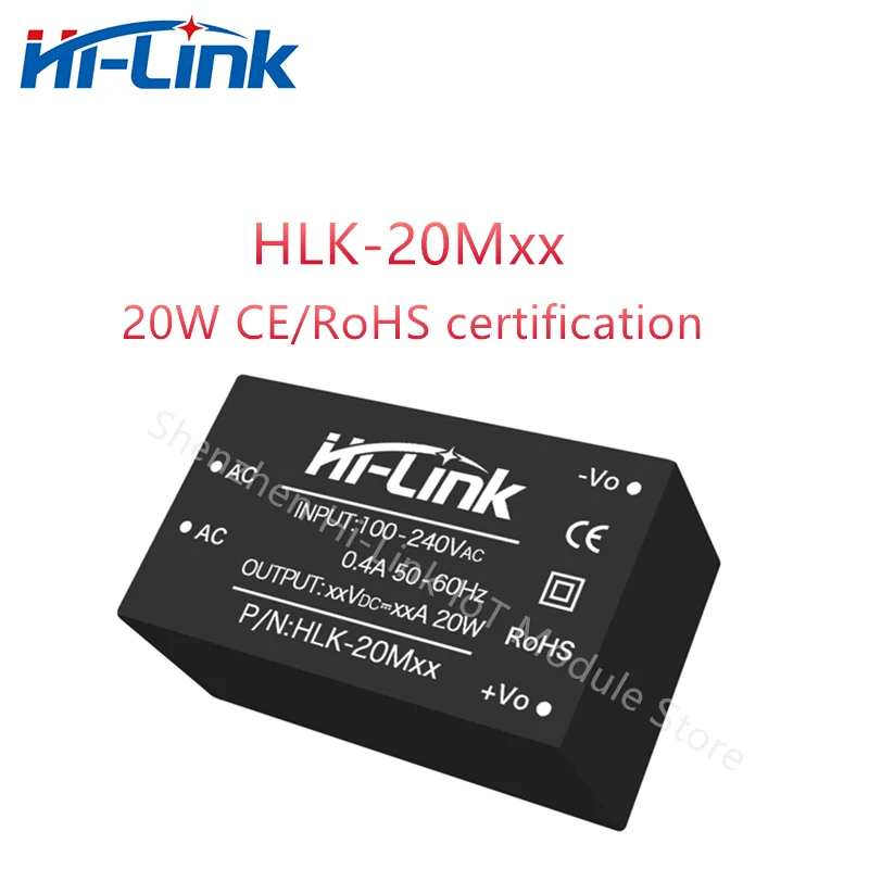 

Free Shipping Hi-Link AC DC HLK-20M05 20M12 5pcs/Lot 220V to 5V 9V 12V 15V 24V 20W Output Supply Power Module Isolated Converter