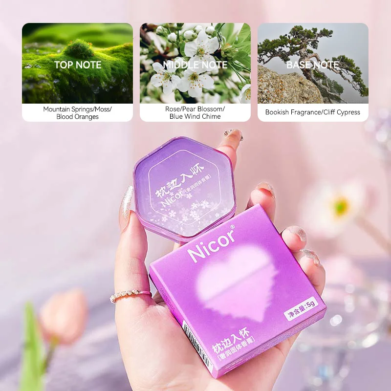 Nicor ​​남녀공용 오래 지속되는 솔리드 향수 밤 - 친밀한 순간을 위한 은은한 로맨틱 향수