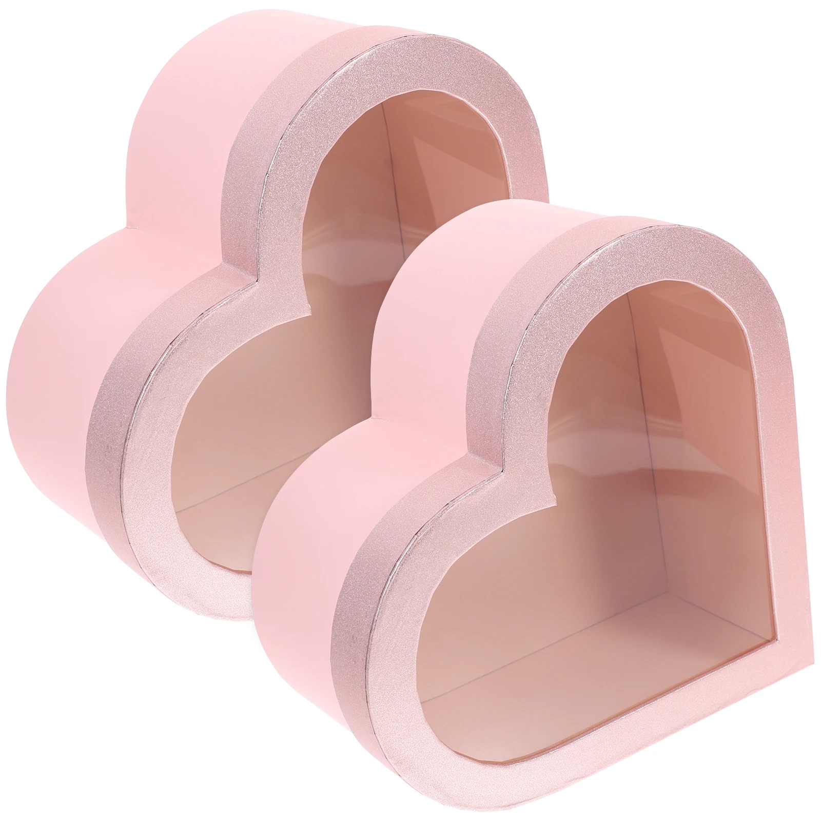 

2Pcs Heart Shaped Gift Boxes for Flowers Packaging Valentine Romantic Love Mailbox Paper Preserved Bouquet Arrangement