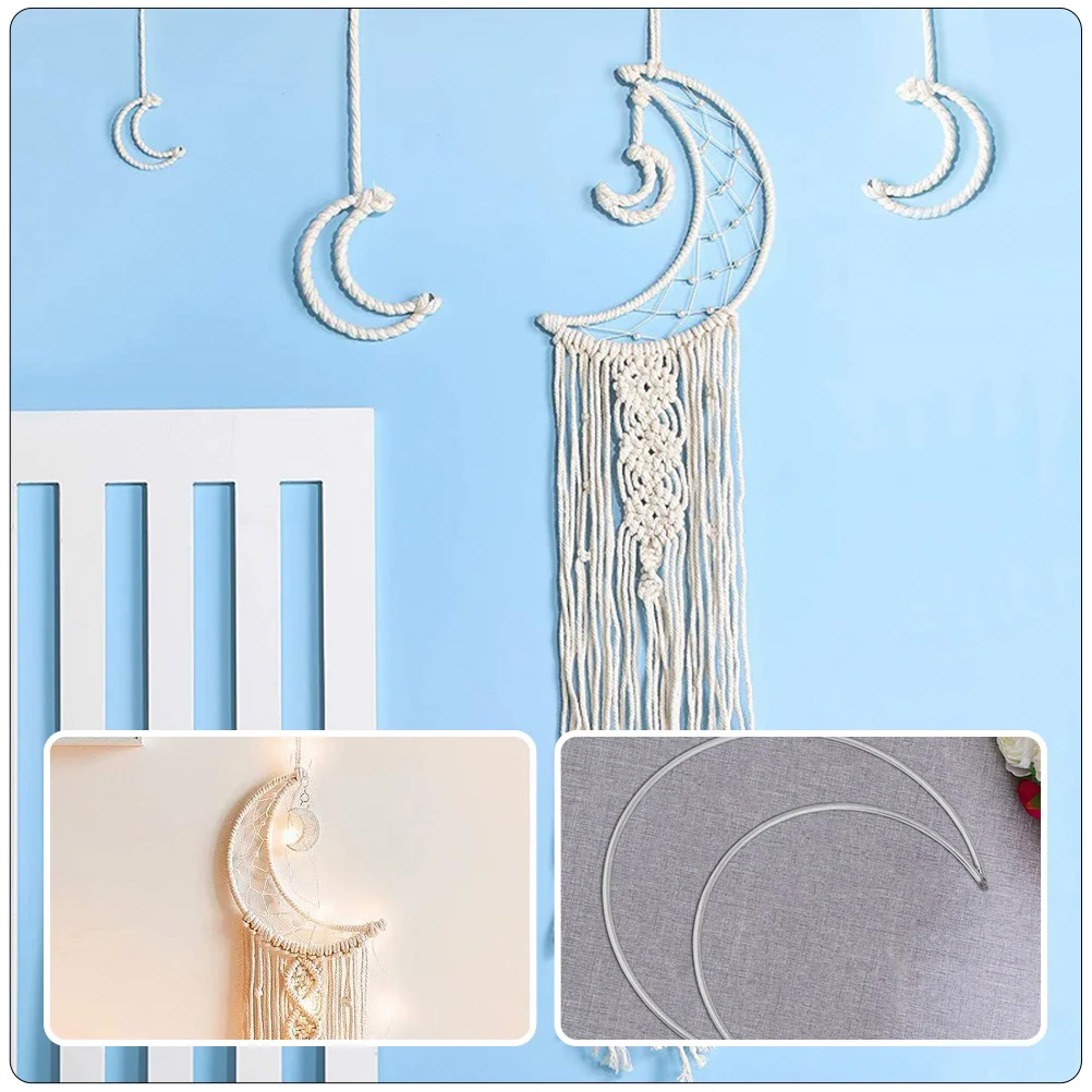 

8 Pcs Ring Dream Catcher Material Wreath Hoops for Craft Circle DIY Dreamcatcher Silver Frame Man