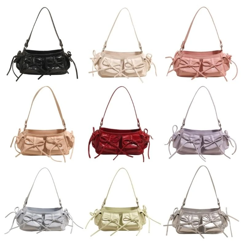

E8FB Multi Pocket Shoulder Bag PU Armpit Purse Handbag For Commuting And Shopping