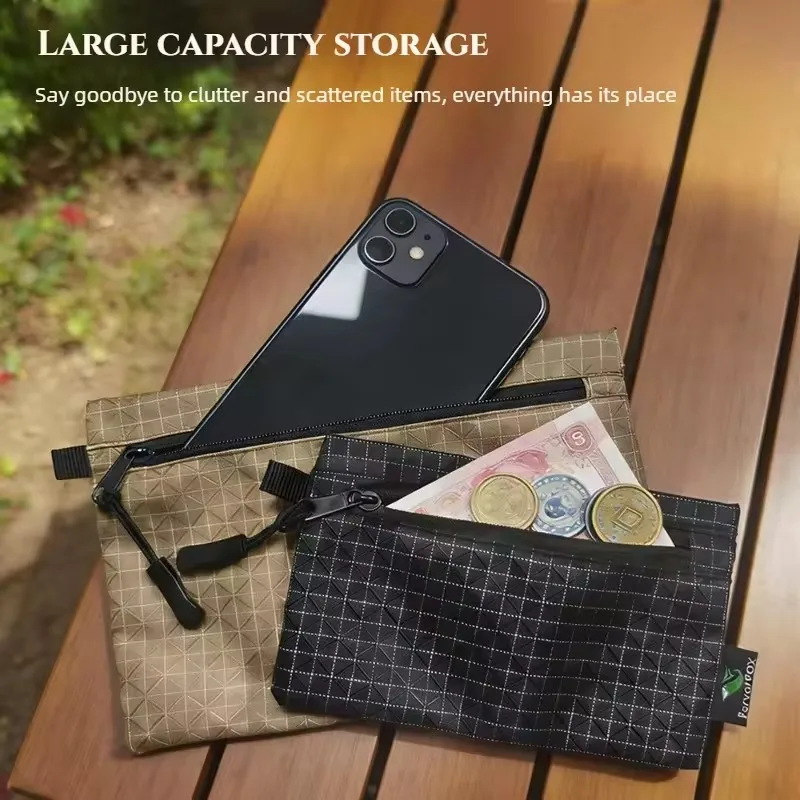 Portable Lightweight Outdoor EDC Storage Pouch Waterproof Coin Purse Outdoor Organizer ‌Wear Resistant Zipper Key Card Wallet