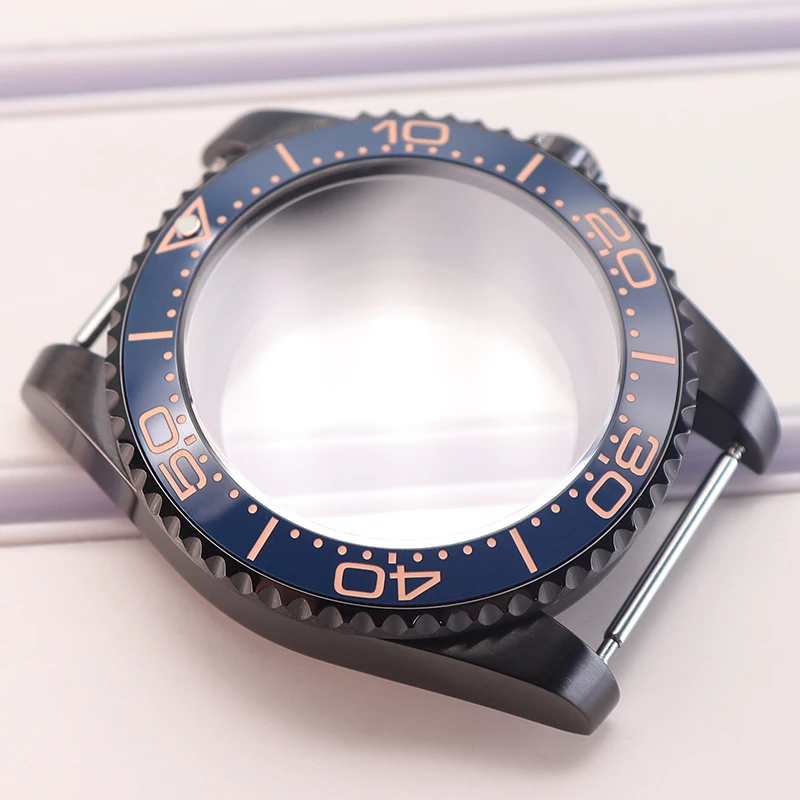 40-mm-Gehäuse für Uhren in Schwarz mit PVD-Beschichtung, passend für Submariner, NH35, NH36, NH34, NH38, ETA 2824, PT5000, Miyota 8215 Uhrwerk, Saphirglas, wasserdicht bis 200 m. – Detail 7