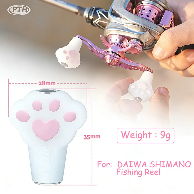 Perilla de carrete PTH 2025 – Silicona garra de gato para Shimano Daiwa - imagen 4