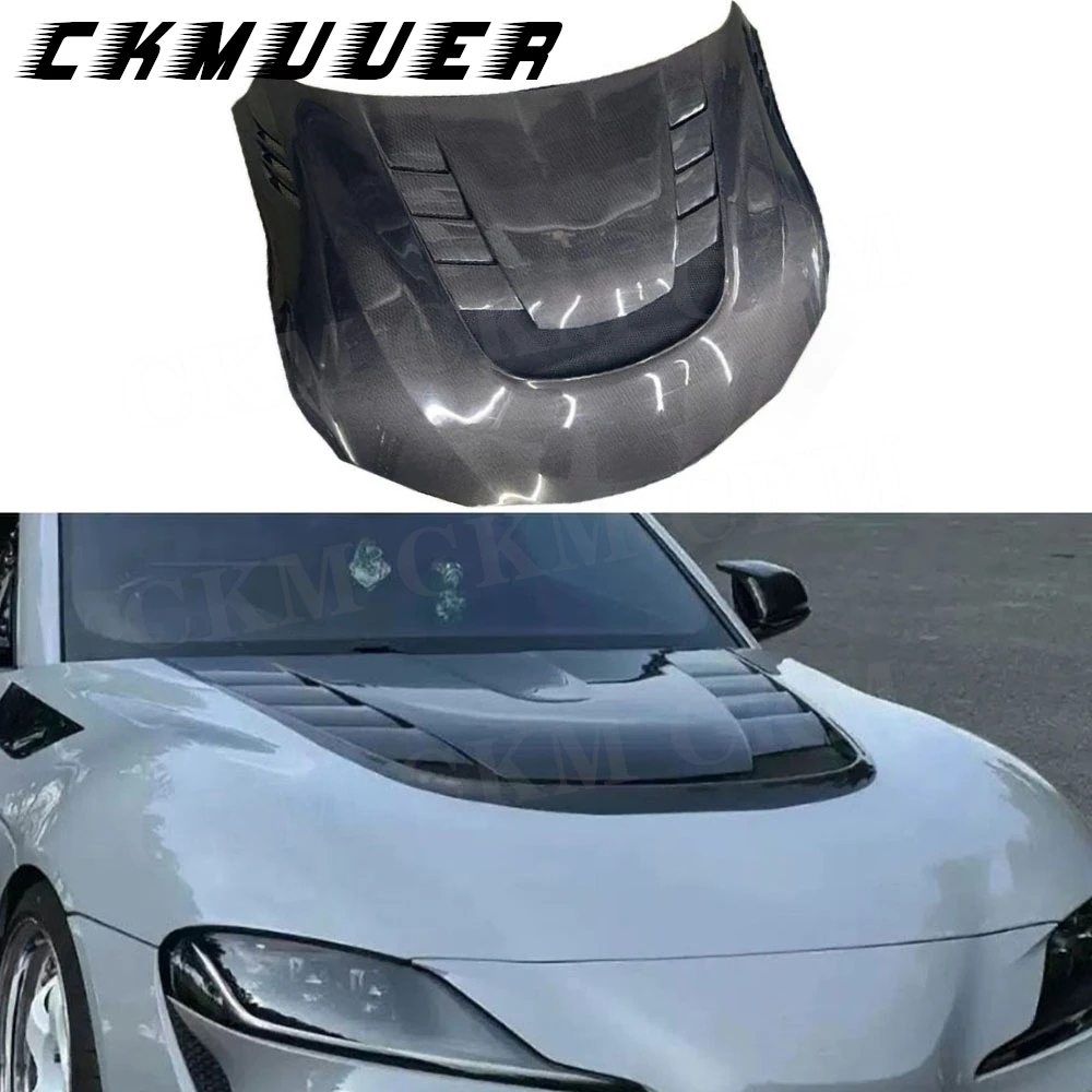 

CKMUUER Капот из кованого углеродного волокна для Toyota Supra A90 2019+ Крышка двигателя Капот Крышка двигателя Автомобильный тюнинговый комплект кузова