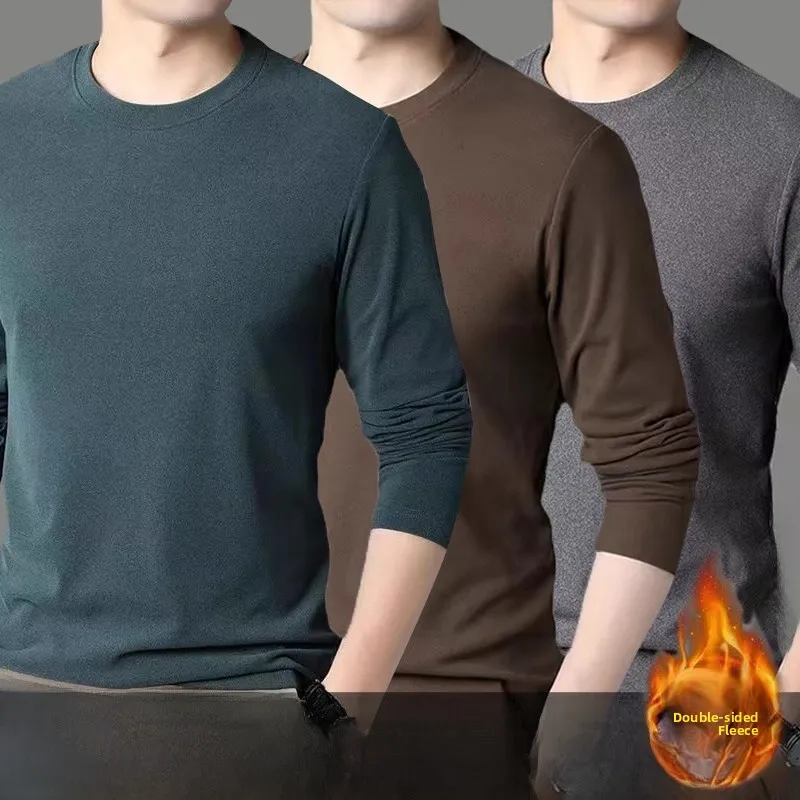 

Мужское термобелье с удержанием тепла Long Sve round Ne Fce, двусторонняя основа Brued Base irt, осень-зима, среднего возраста