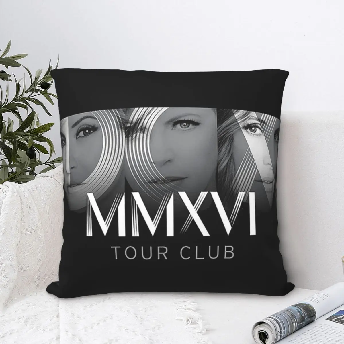 

Tour Club Square Pillowcase Polyester Pillow Cover Velvet Cushion Zip Decorative Comfort Throw Pillow for home Living Room