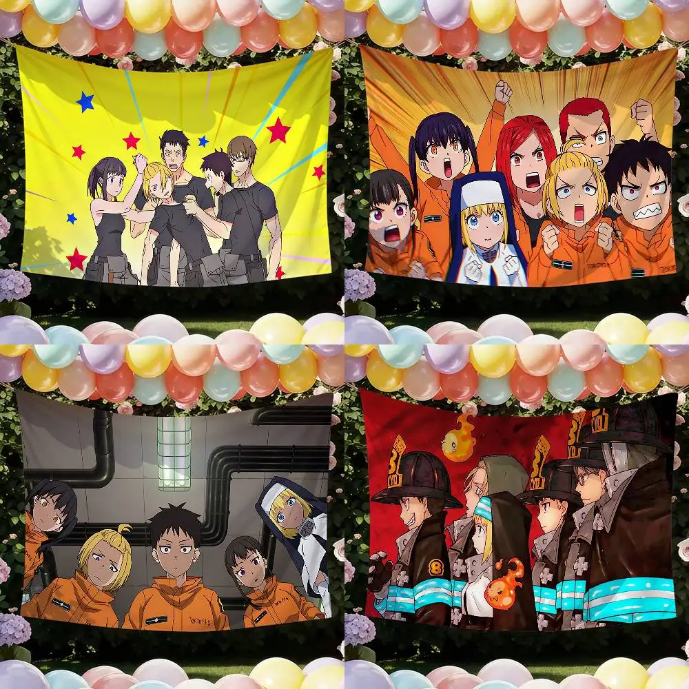 ANIME F-Fire F-Force Flags Wall Hanging Tapestry Outdoor Garage Room Decorative flag Background Blanket