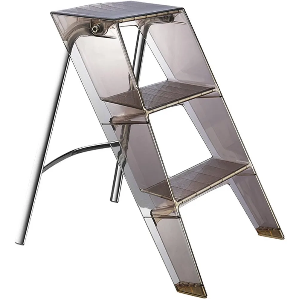 다용도 접이식 아크릴 사다리 스툴, 가정용 다색 스텝 스툴