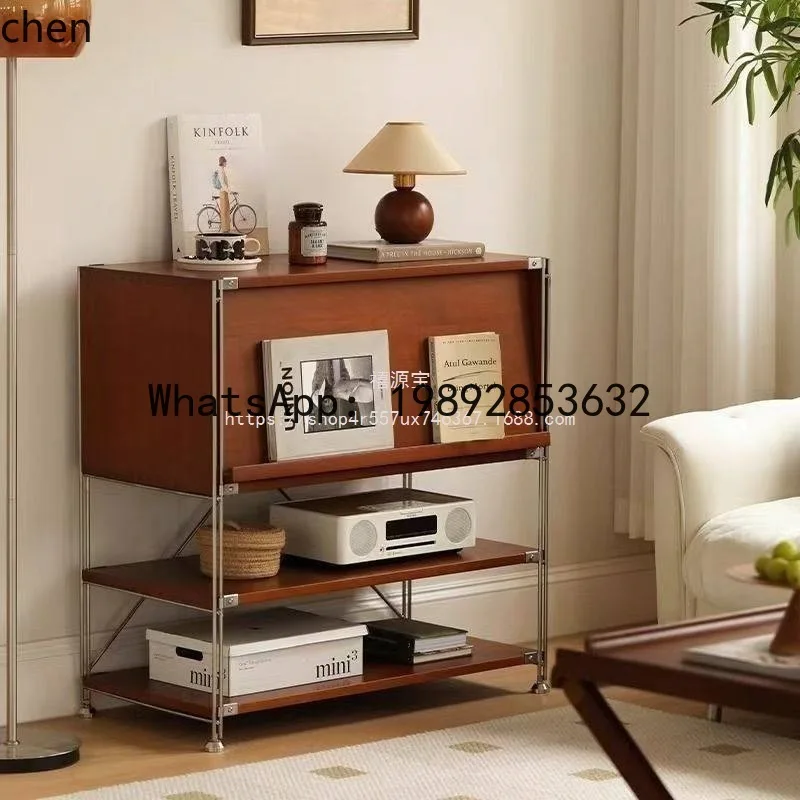 A1   Magazine Rack Wooden Display Storage Cabinet Vintage Cabinet