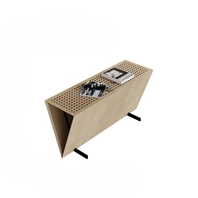 Italian minimalist ash wood entrance Taichung antique Nordic aisle corridor end view platform