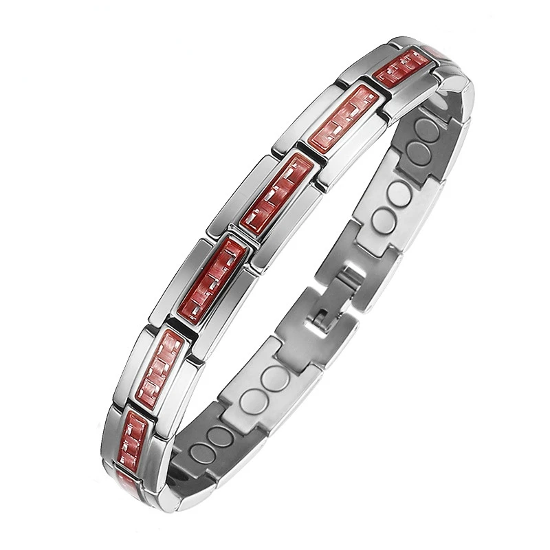 Carbon Fiber Titanium Health Care Bracelet Germanium Energy Magnetic Anti-Fatigue Anion Anti-radiation Bracelet