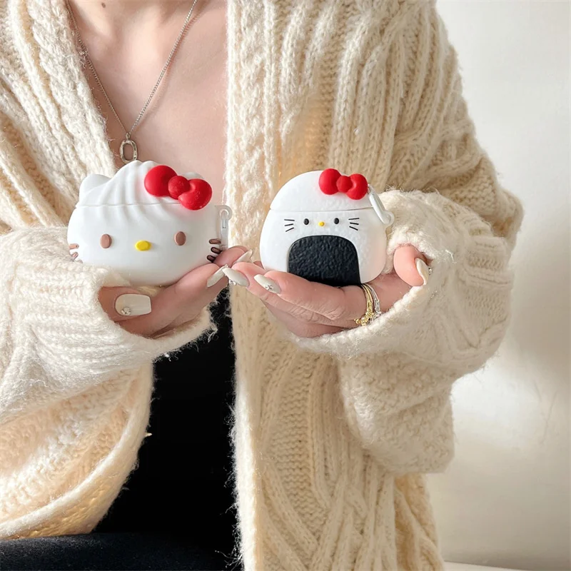 

Hello Kitty Rice Ball For Airpods 3rd Generation Case,Silicone Earphone Earphone Anime Case For Airpods Pro 2 For Boys/Women