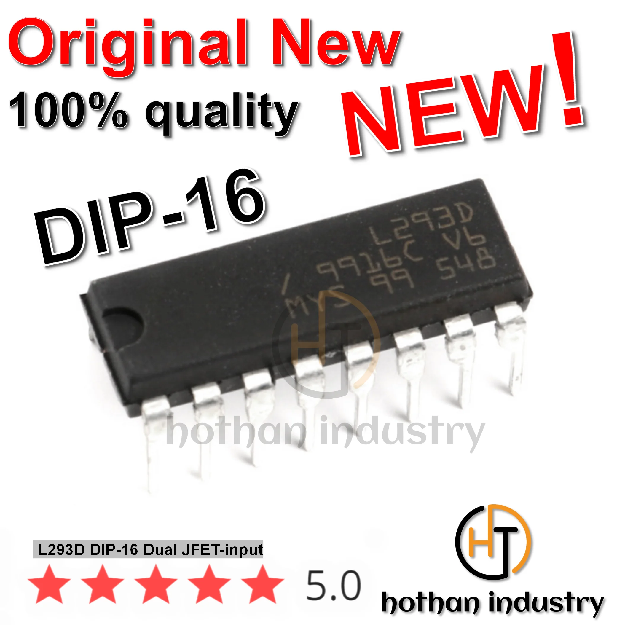 [1pcs]100% ORIGNAL NEW L293D DIP-16 Stepper Driver Chip Bi-directional  Driver IC Chip L293DD013TR