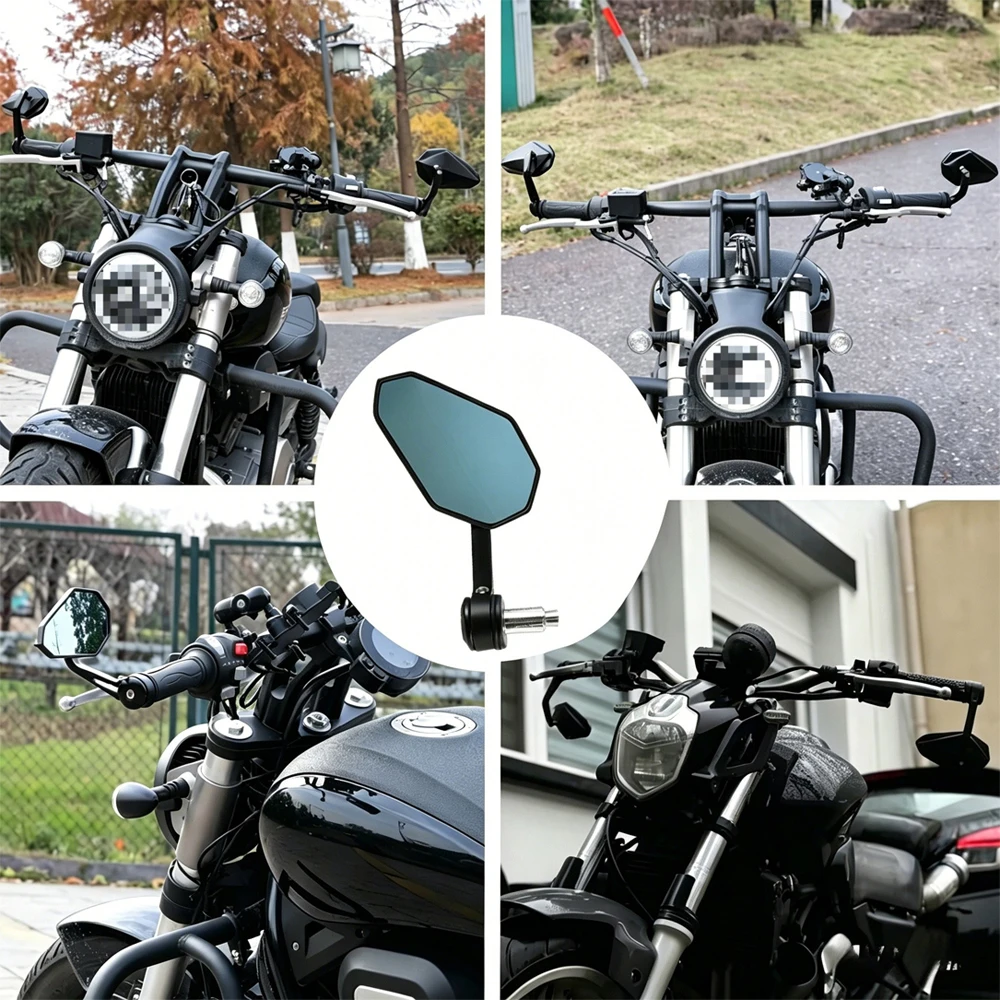 7/8-Zoll Motorrad-Lenkerendenspiegel Seitenspiegel für Ducati Honda CB650R Kawasaki Yamaha MT03 SV650 Suzuki GSXS750 Benelli – Detail 4